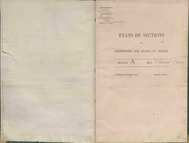 État de sections.