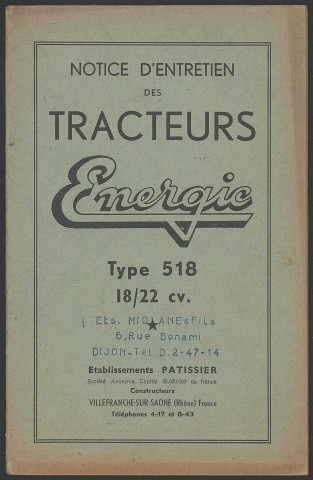 Tracteurs "Energic" - Villefranche-sur-Saône.