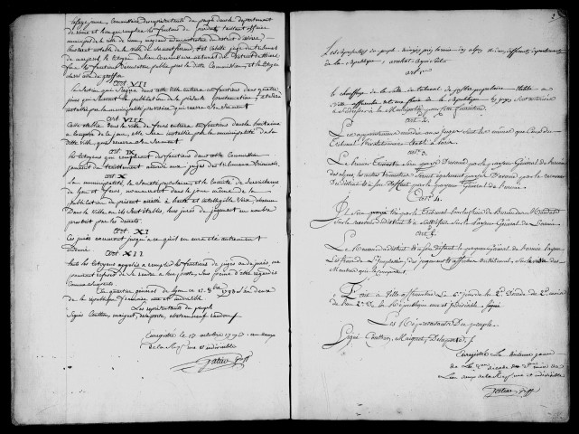 Enregistrement des lois et décrets et des arrêtés des représentants en mission (12 octobre 1793-19 frimaire an II).