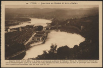 Lyon. Jonction du Rhône et de la Saône.
