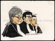 Avec les deux avocats de "Ceux de la Libération", Maîtres Castelli et La Phuong.