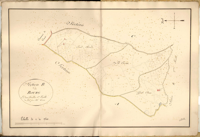 Section B dite du Bourg, feuille n°1.