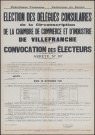 Election des délégués consulaires de la circonscription de la chambre de commerce et d'industrie de Villefranche. Convocation des électeurs. Arrêté préfectoral (7 octobre 1967).