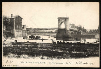 Belleville-sur-Saône. Le pont suspendu et le port.