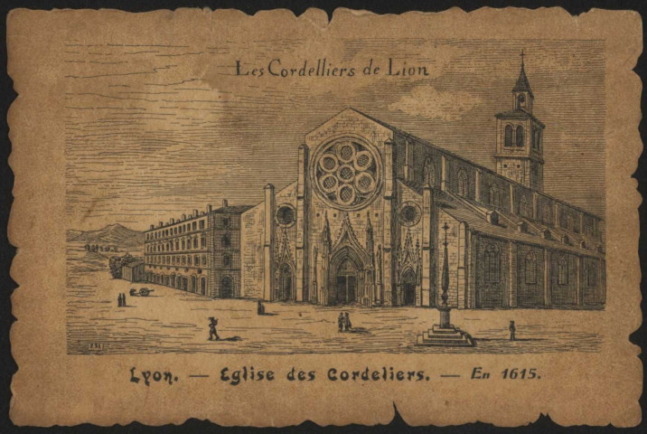 Lyon. Eglise des Cordeliers vers 1615.