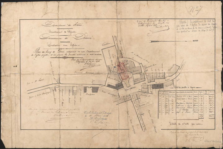 Plan du bourg de Denicé.