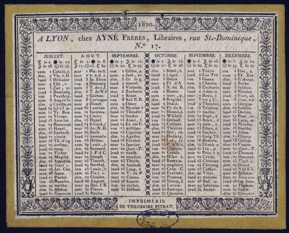 Almanach de cabinet pour l'année 1820.