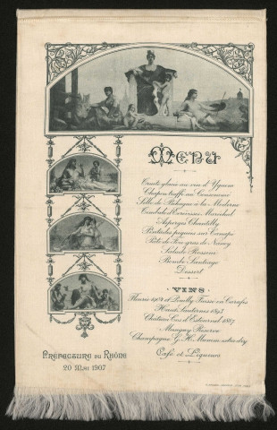 Déjeuner offert par le conseil général du Rhône (20 mai 1907).