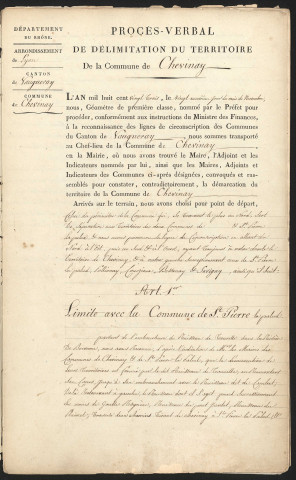 Chevinay, 29 novembre 1823.