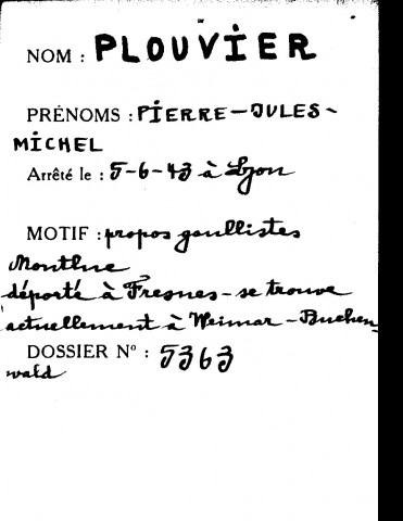 PLOUVIER Pierre Jules Michel