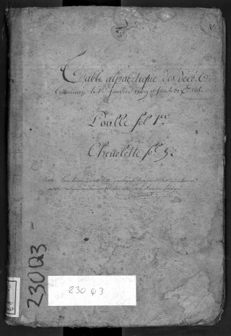 Communes de Poule-les-Echarmeaux, Chénelette. Janvier 1809-novembre 1815.