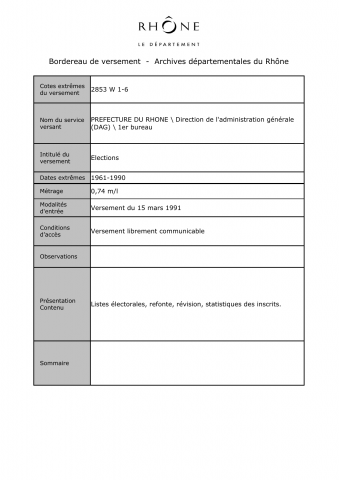 Élections générale.