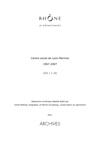 Centre social de Lyon-Mermoz.