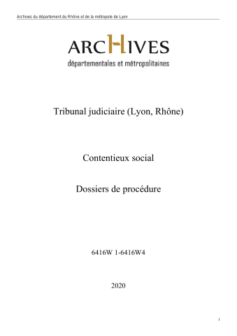 Contentieux social : dossiers de procédure.