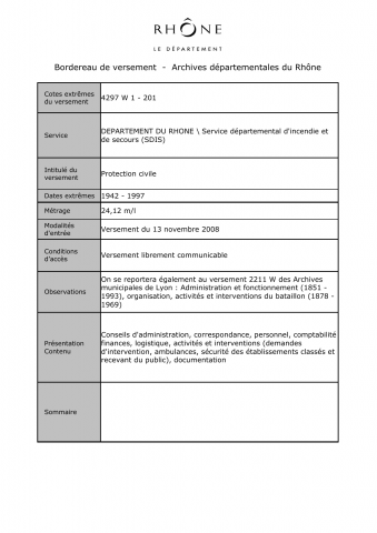 Organisation et fonctionnement du service.