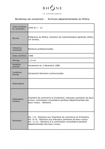 Élections professionnelles.