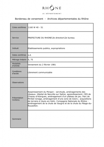 Etablissements publics et cours d'eau, expropriations.