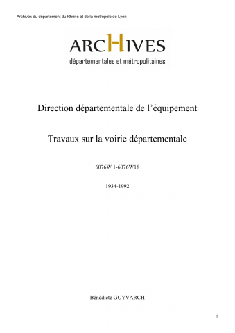 Rectification du chemin entre la rue du collège et la rue de Thizy.