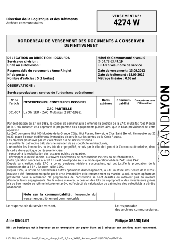 ZAC Multisites des pentes de la Croix-Rousse à Lyon 1er.