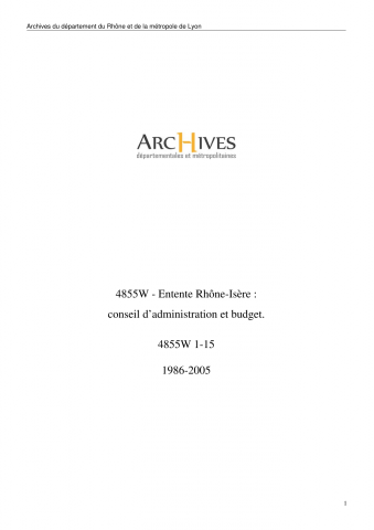 Entente Rhône-Isère.