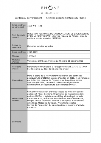 Mutuelles sociales agricoles.