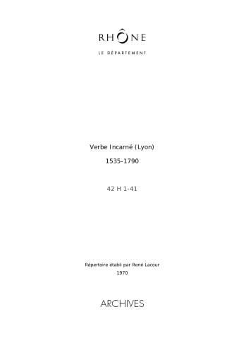 Verbe Incarné de Lyon.