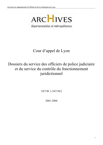 Officiers de police judiciaire, discipline : dossiers. Relations avec les forces de sécurité intérieure.