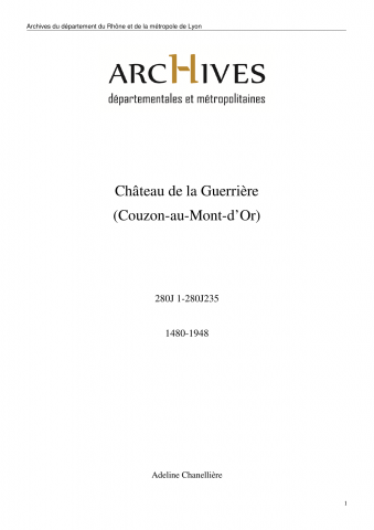 Table du registre des dépenses et recettes.