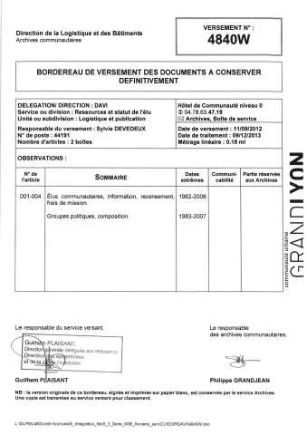 Elus communautaire. Groupes politiques. Répartition des sièges.