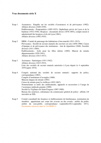 Assistance et prévoyance.