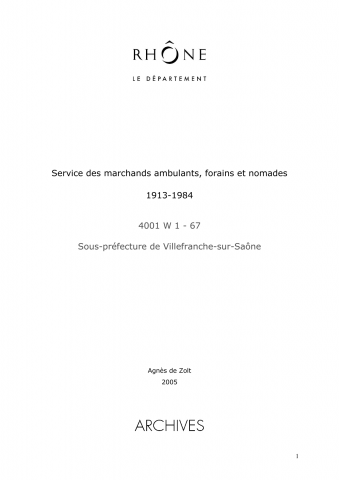 Marchands ambulants, forains et nomades.