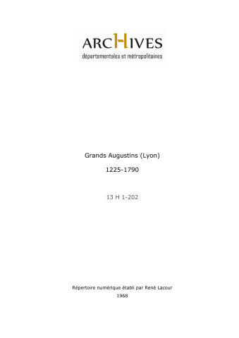 Grands Augustins de Lyon.