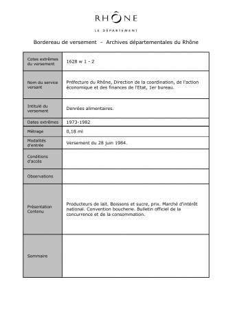 Denrées alimentaires.