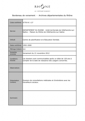 Centre de planification et d'éducation familiale.