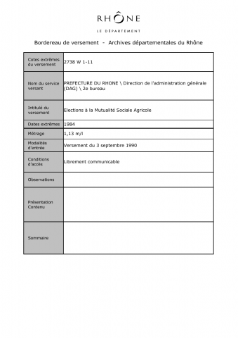 Élections à la Mutualité sociale agricole.