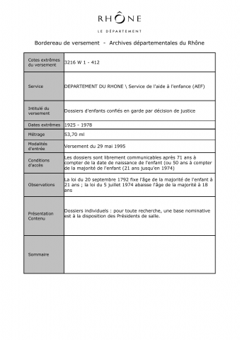 Aide sociale à l'enfance, enfants confiés en garde par décision de justice.