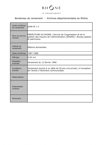 Affaires domaniales.