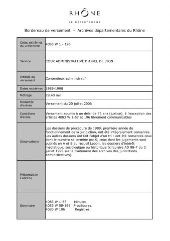 Contentieux administratifs.