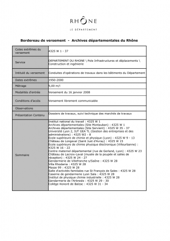 Conduites d'opérations de travaux dans les bâtiments du Département.
