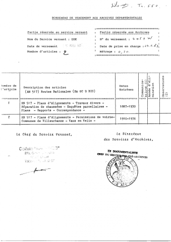 Route nationale n° 517.