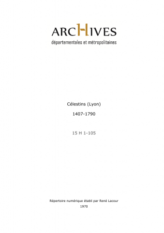 Célestins de Lyon.