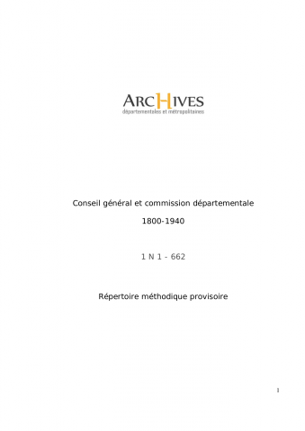 Conseil général du département et commission départementale.