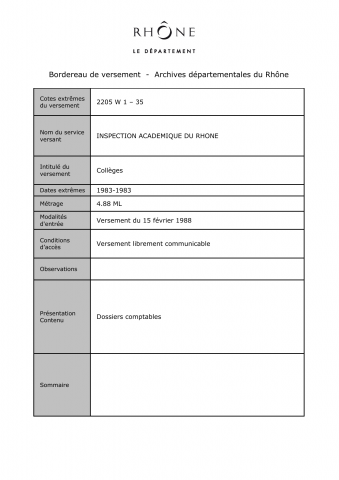 Comptabilité des collèges.
