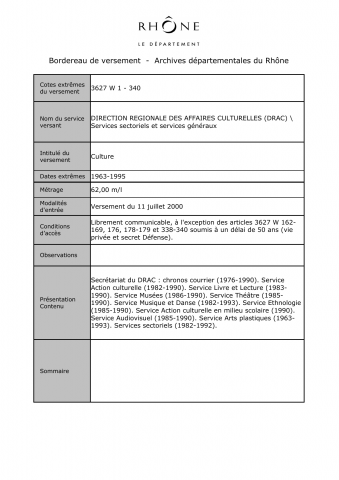 Affaires culturelles.