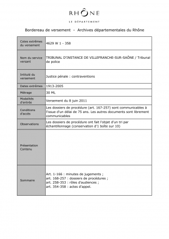 Justice pénale, contraventions.