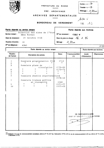 Equipement et transports.