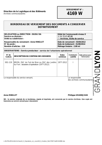 ZAC du Fort de Bron ou ZAC des jardins du Fort.