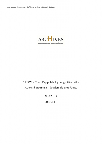 Autorité parentale : dossiers de procédure.