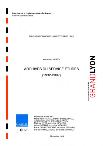 Direction de l'eau, études et diagnostics.