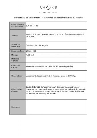 Commerçants étrangers.